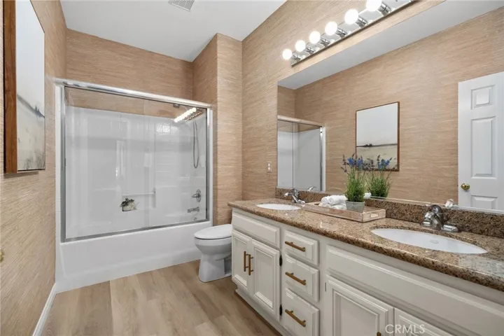 shared hall bath dual sink vanity