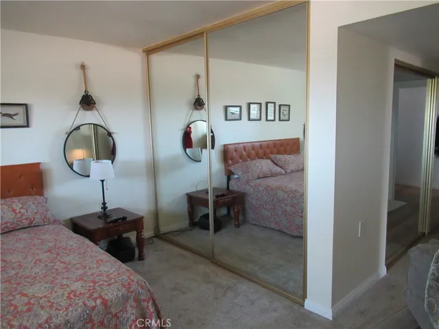 primary bedroom with 2 large mirrored closets