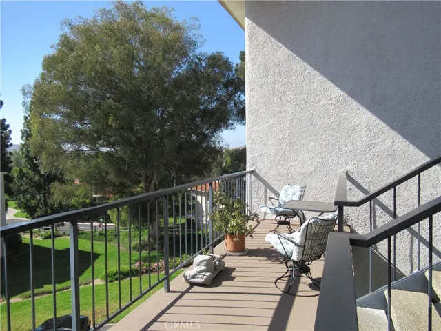 sunny front patio