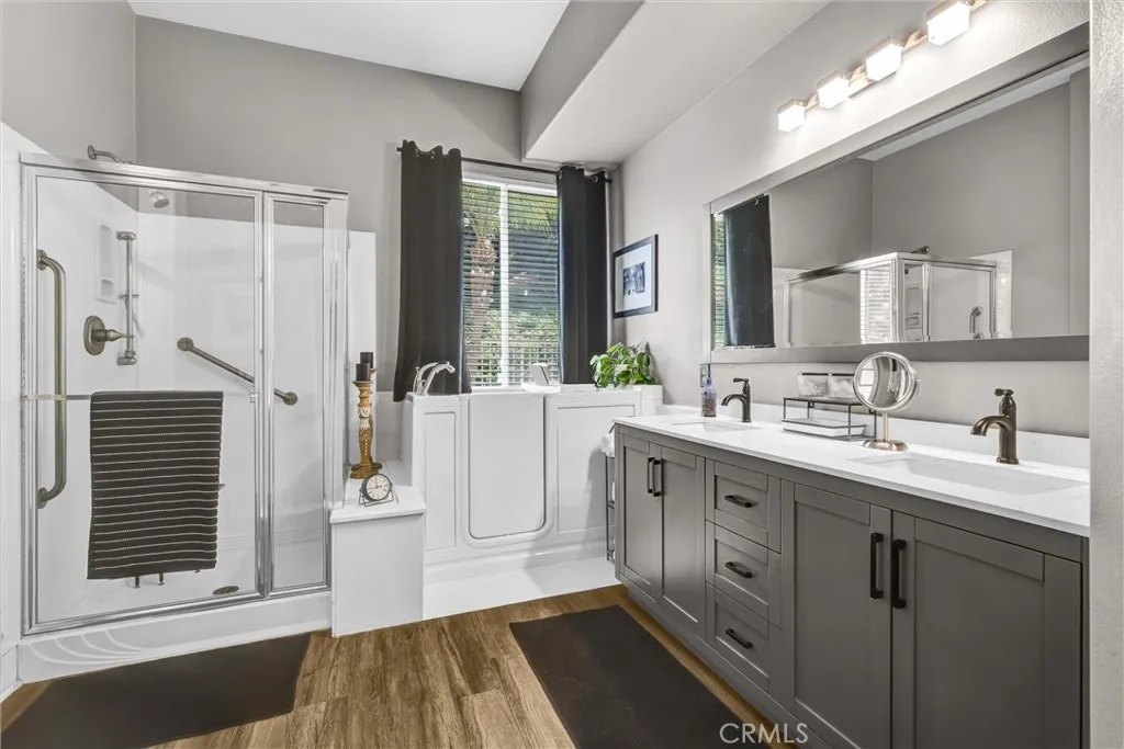 Primary Bathroom Upgraded with Safe Step-In Tub and Vanity