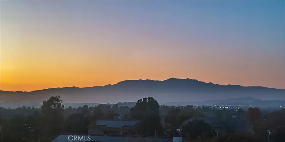 View from upstairs at sunset.