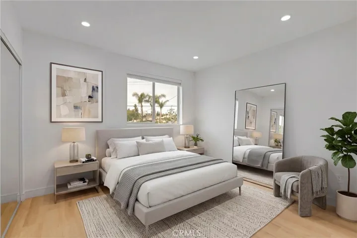 Virtually staged bedroom