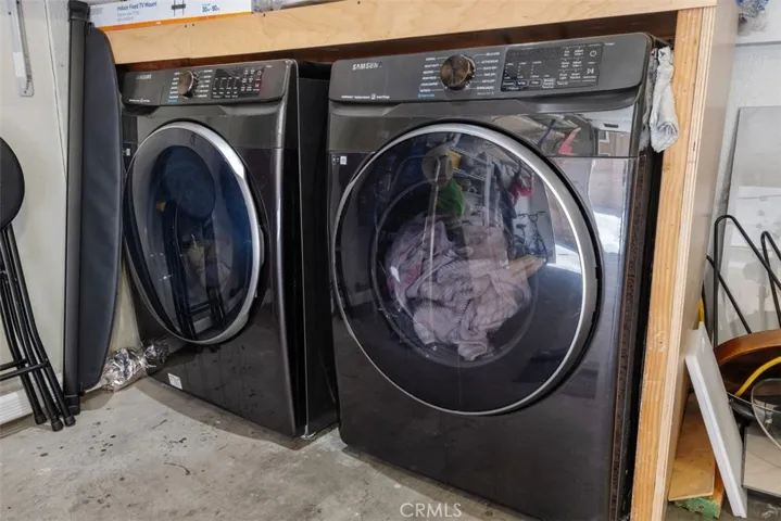 Laundry in garage
