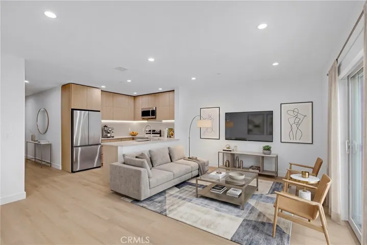 Virtually staged living room