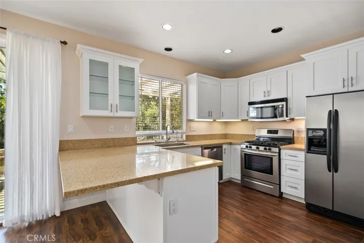 Here is a view from the kitchen overlooking the family room