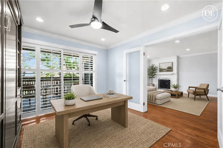 Virtually staged 2nd bedroom