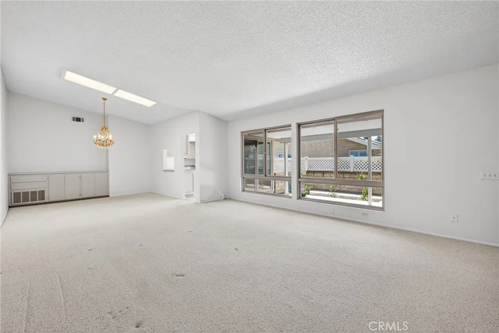 Living room and dining room