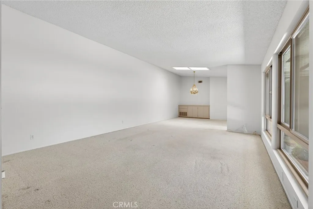 Living room and dining room