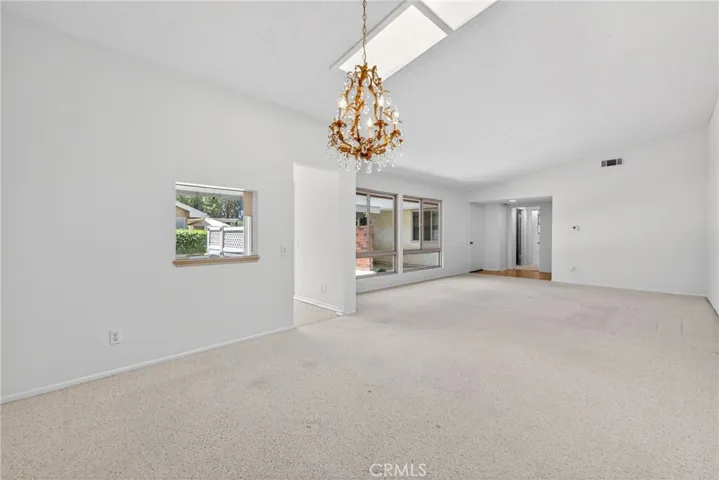 Living room and dining room
