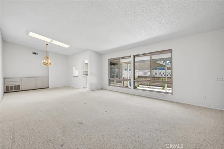 Living room and dining room