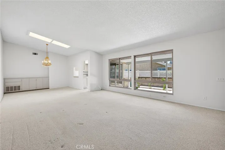 Living room and dining room
