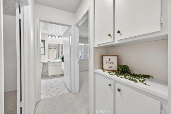 Hallway leading into the bedroom and bathroom area
