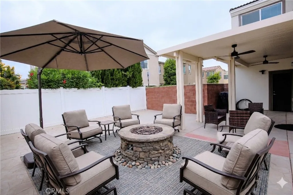 AI staged patio furniture