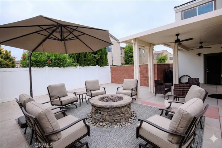 AI staged patio furniture