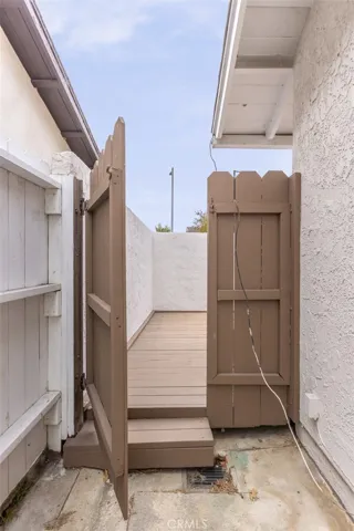 Access to private patio from the backyard