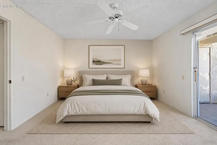 Virtually staged bedroom