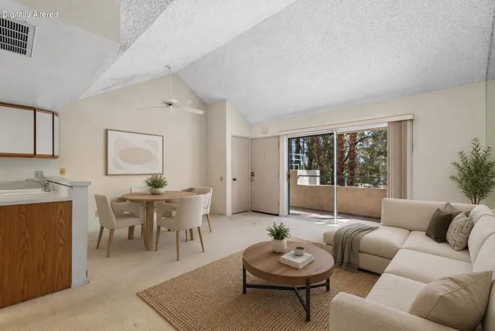 Virtually staged living room