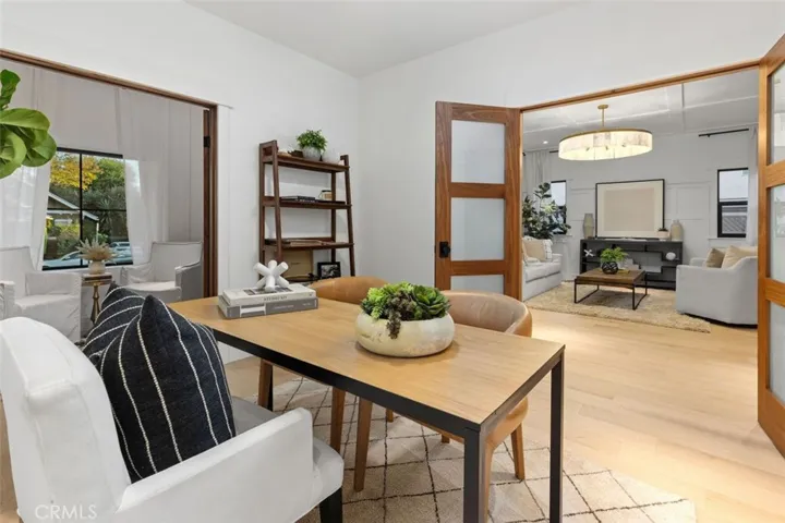 Front Office - Private Entrance Waiting Room at left. French doors to Living Room
