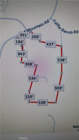 Over 17-Acre plot of land. Photo from Assessor Tax with  Dimensions. Measurements from the county.