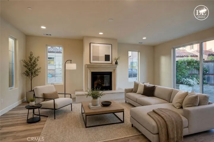 Virtually staged living room