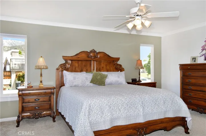 The Main Bedroom Suite Offers Incredible Views, Luxuriously Plush Carpet with Thick Padding to Warm Your Toes, Blinds Encased in the Glass Door, a Phantom Screen, a Re-Surfaced Balcony with New Railing, and an En Suite Bath