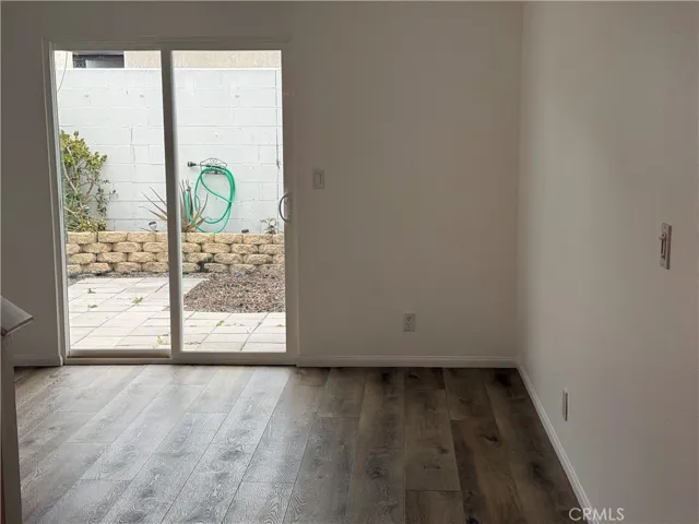 Living space with access to the backyard