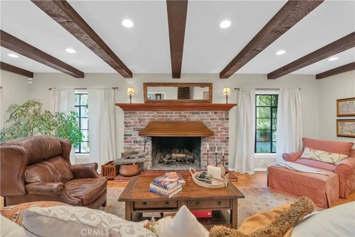 Living Room with Oversized Fireplace