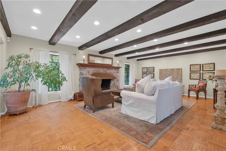 Living Room with Oversized Fireplace