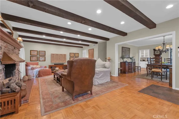 Living Room with Oversized Fireplace