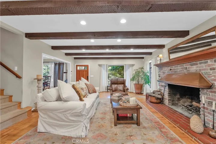 Living Room with Oversized Fireplace