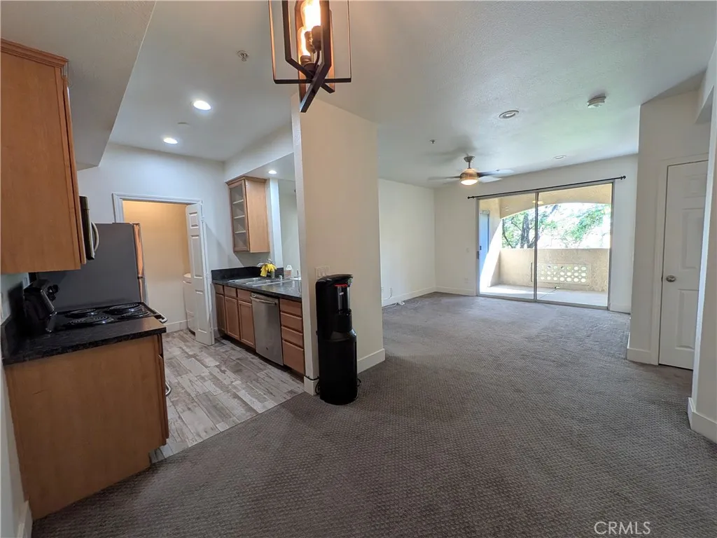 Living room and kitchen