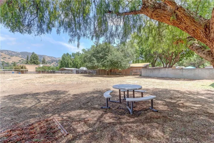 Picnic area in the back lot