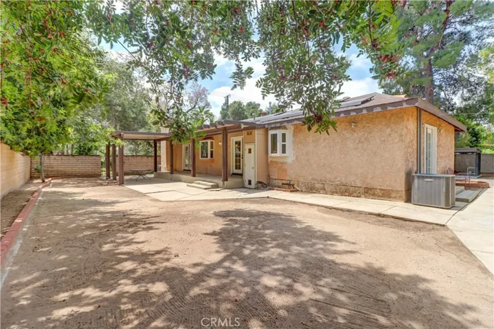 Patio off the living room and kitchen.