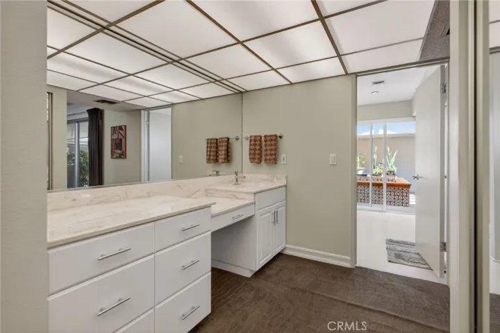 Master bathroom vanity and entrace to spa time!