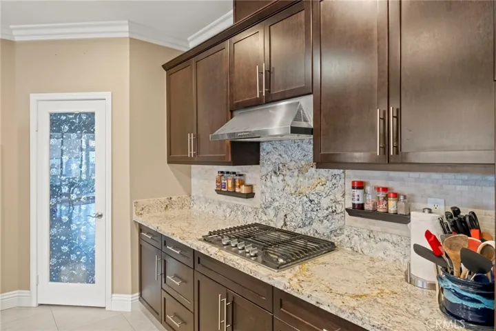 Many custom cabinets