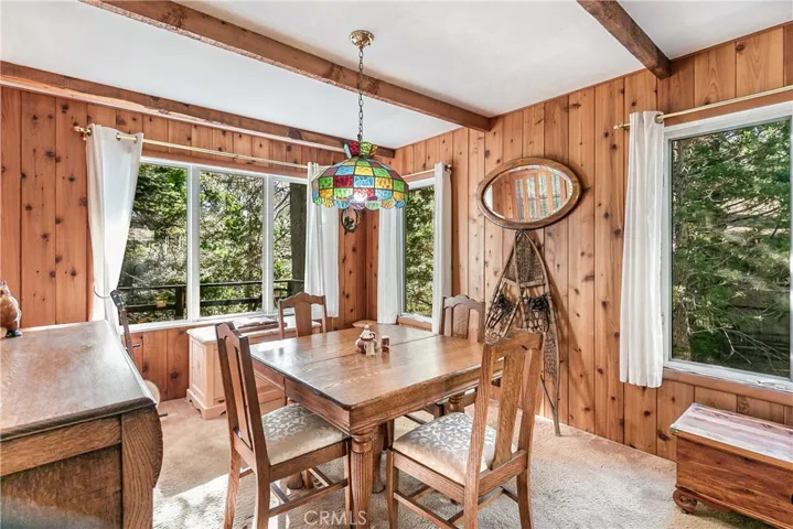 Seperate Dining Area with tree views
