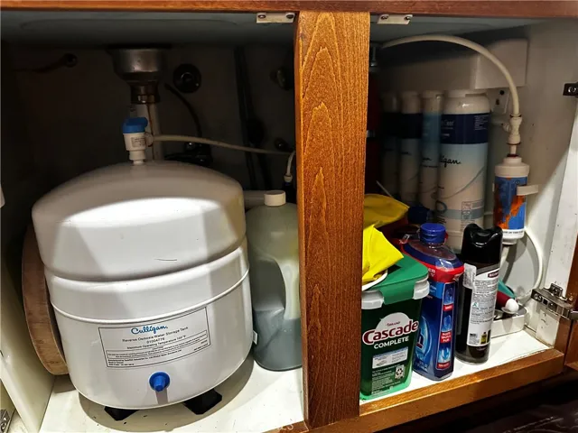 water purifier under sink in kitchen