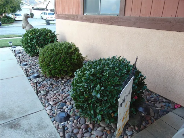 next to front walkway