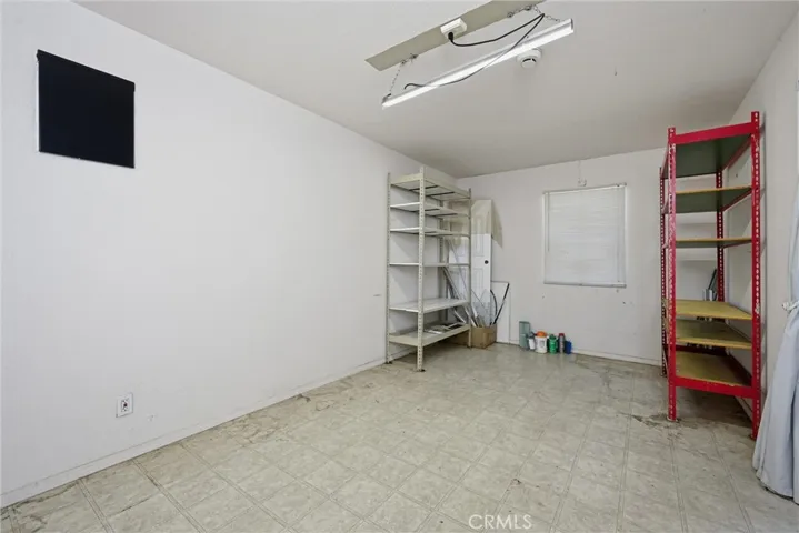 Storage room in garage