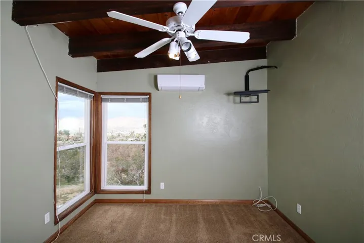 Bedroom, beautiful views, ceiling fan and mini-split