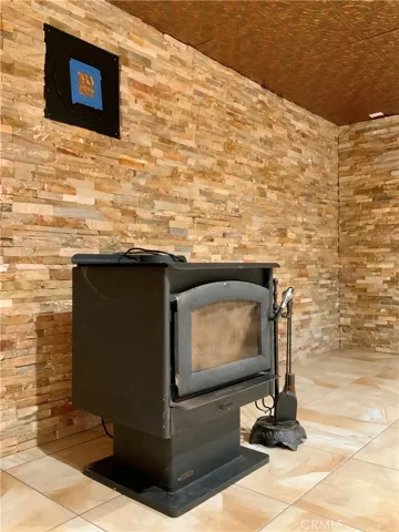 Downstairs wood stove
