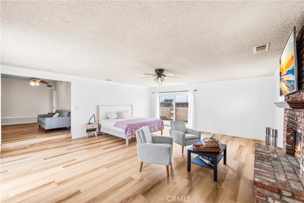Primary bedroom with sitting area