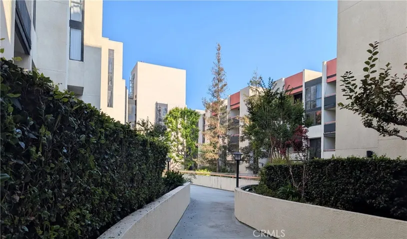 Lush landscaping in central courtyard