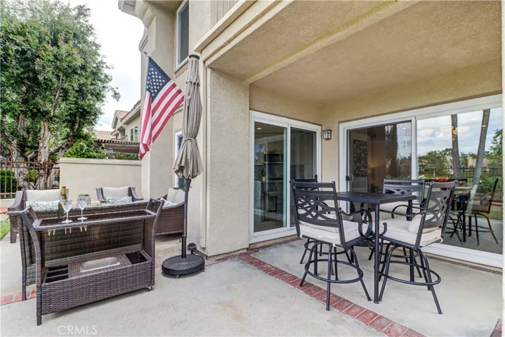 Large wrap around patio.