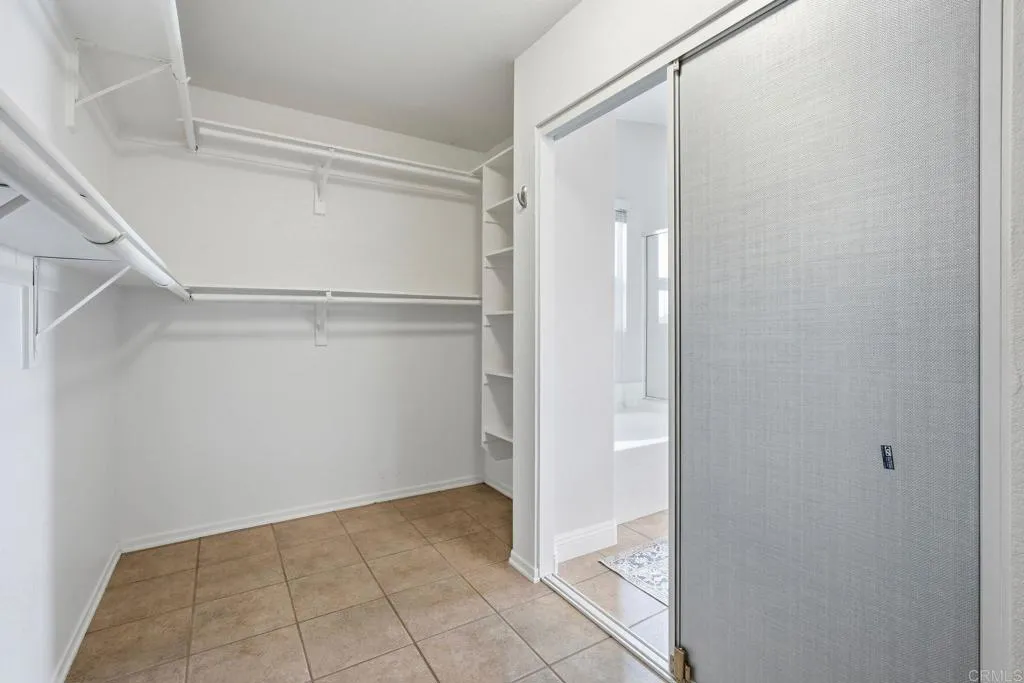 Spacious walk-in closet in Primary bathroom