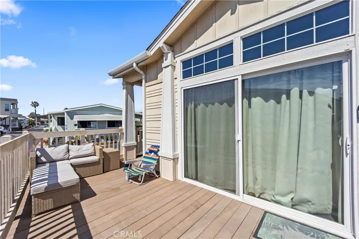 A sunny deck ideal for relaxing outdoors and enjoying the light