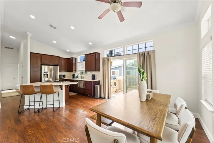 ding area and kitchen with convenient access to the deck. ideal for seamless indoor outdoor and effortless entertaining