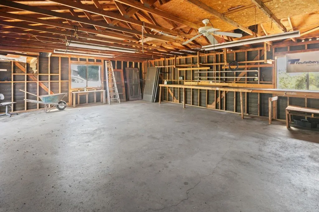 Interior view of garage