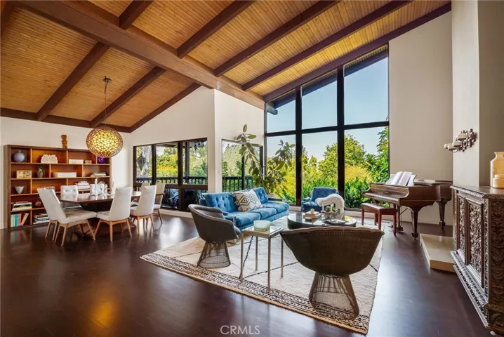 Living room and dining room