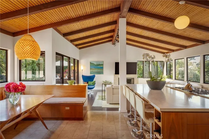 Kitchen and family room